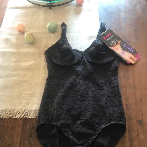 Maidenform Black Lace Shapewear Bodysuit- size 34B- NWT! - Picture 11 of 11